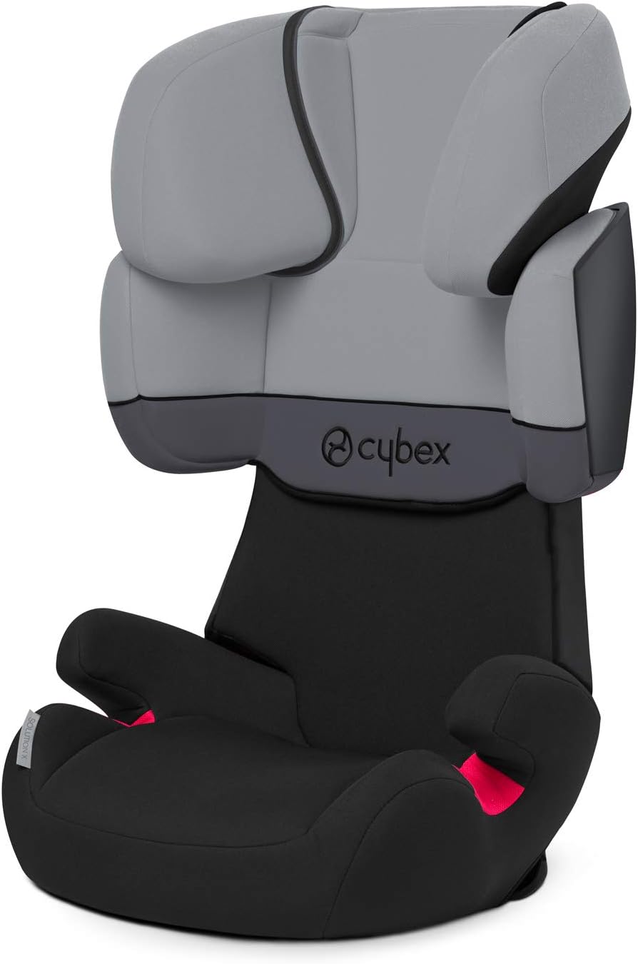 Cybex Silver Solution X-Fix - Silla de coche para niños, grupo 2/3 (15-36 kg), de 3 a 12 años aproximadamente, sin ISOFIX, gris (adoquín/gris claro)