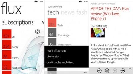 Flux vuelve a Windows Phone con soporte para Feedly