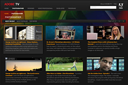 Adobe TV: videotutoriales de primera mano