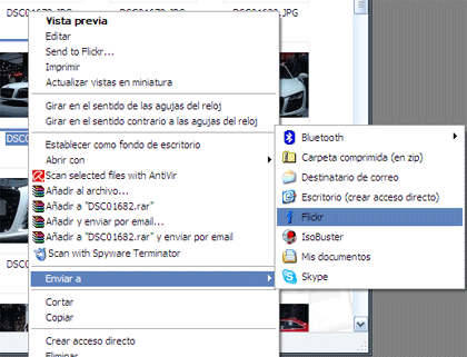 Sendto Flickr, subiendo tus fotos a Flickr con dos clicks