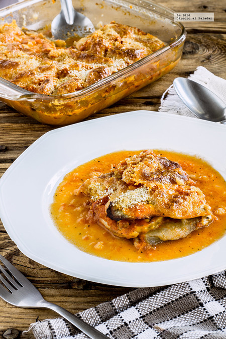 Lasaña de berenjenas. Receta vegetariana para Semana Santa