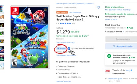 Mario Galaxy Nintendo Switch Mercado Libre