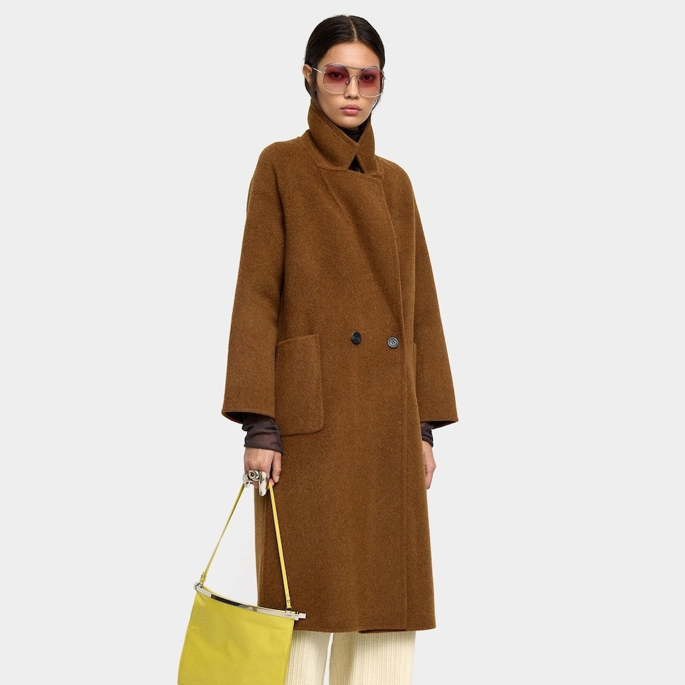 Abrigo largo de paño Parfois