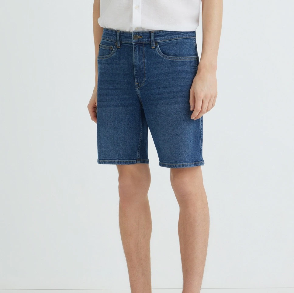 Bermuda denim hombre slim fit
