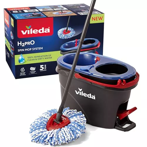 Vileda H2PrO Spin mop, Sistema de fregado