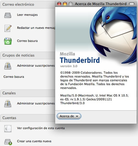 Thunderbird 3 Release Candidate 1