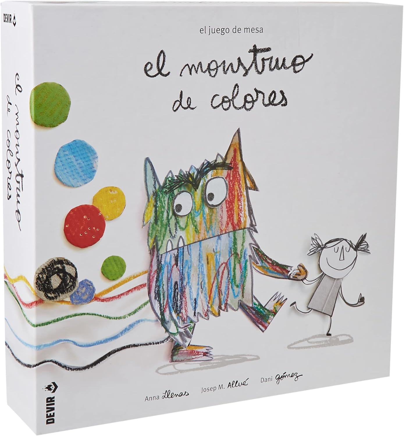 Devir - El Monstruo de colores, Juego de mesa infantil, 4 años, basado en el libro oficial de Anna Llenas.