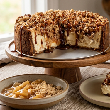 Cómo hacer un cheesecake de crumble de manzana: un postre fácil, elegante y delicioso que rinde al máximo
 