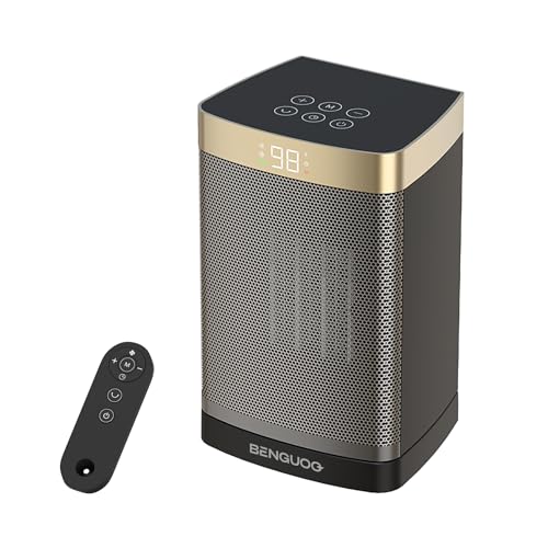 BENGUOO Calefactor Bajo Consumo con Termostato, 1500W Cerámica PTC 