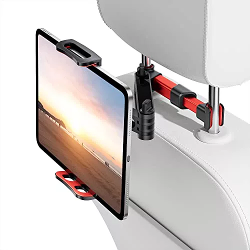 TRYONE Soporte Tablet Coche, Soporte Coche Reposacabezas - Soporte Extensible para Tablet Móvil iPad/Samsung Galaxy Tabs/Amazon Kindle Fire HD/Switch/Otros Dispositivos de 4.4-11 Pulgada