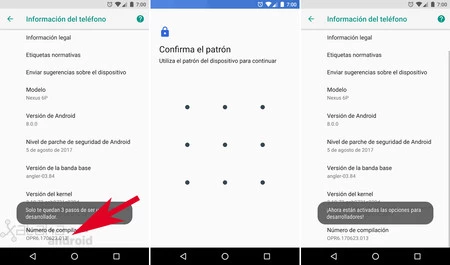 開発者向けオプションを有効にする