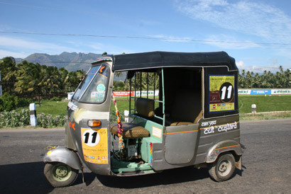 Autorickshaw Challenge en India.