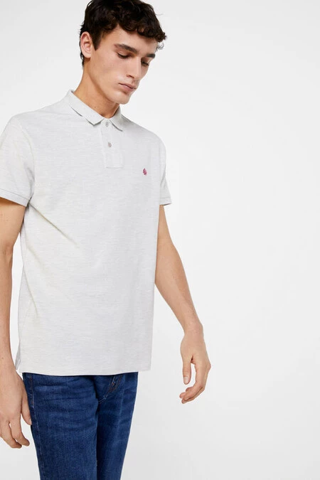 Polo melange slim