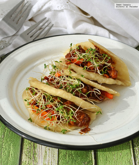 Bao Buns con pollo agridulce. Receta con Thermomix