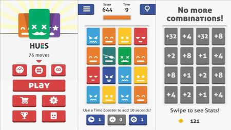'Hues', un juego para Windows Phone de deslizar y combinar piezas al estilo de Threes y 2048