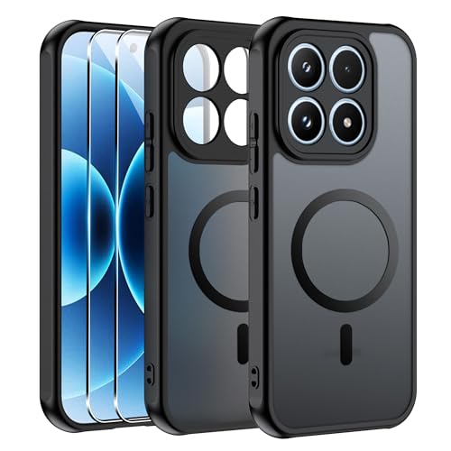 Effcotuo Funda Magnética para Xiaomi Mi 17 5G Case con MagSafe con 1 Piezas Protector de Pantalla Cristal Templado