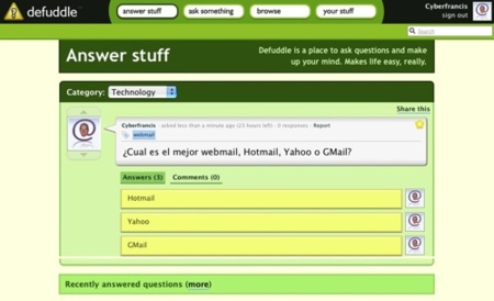 Defuddle, sencilla comunidad de preguntas y respuestas