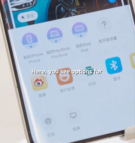 Xiaomi 15 Pro enviando archivos directamente a un dispositivo Apple