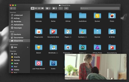 IINA の PiP モード。