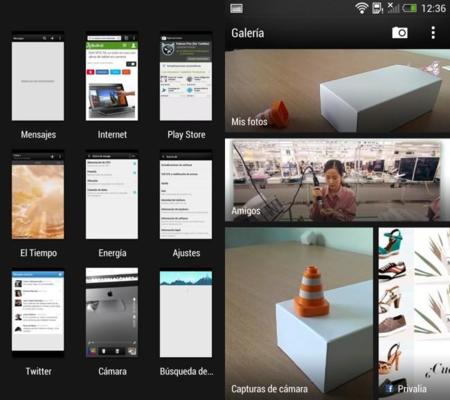 Pantalla Tareas abiertas y muestra de la galería por eventos