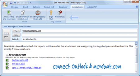 Acrobat.com lanza un complemento para Microsoft Outlook