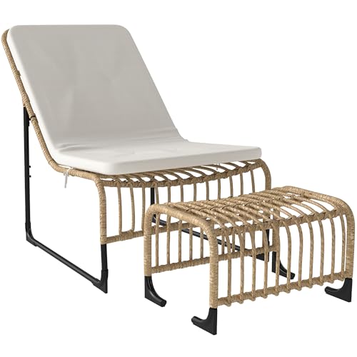 Outsunny Conjunto de Sillón de Jardín 