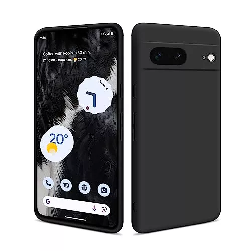 HSP Funda para Google Pixel 7 [Resistente al Polvo] Carcasa Protectora Silicona TPU | Anti-arañazos Antigolpes Anti-Choques | Protección de cámara | Suave Blanda Delgada Case | Negro
