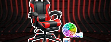Esta silla gamer no solamente está baratísima, sino que también incluye de regalo una cinta LED de 5 metros 