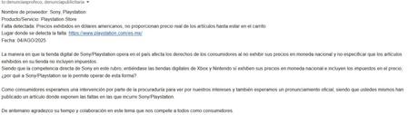 Mexico Denuncia Playstation Profeco