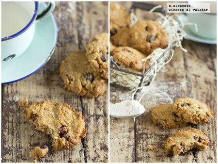 Galletas veganas de harina de espelta y arándanos. Receta