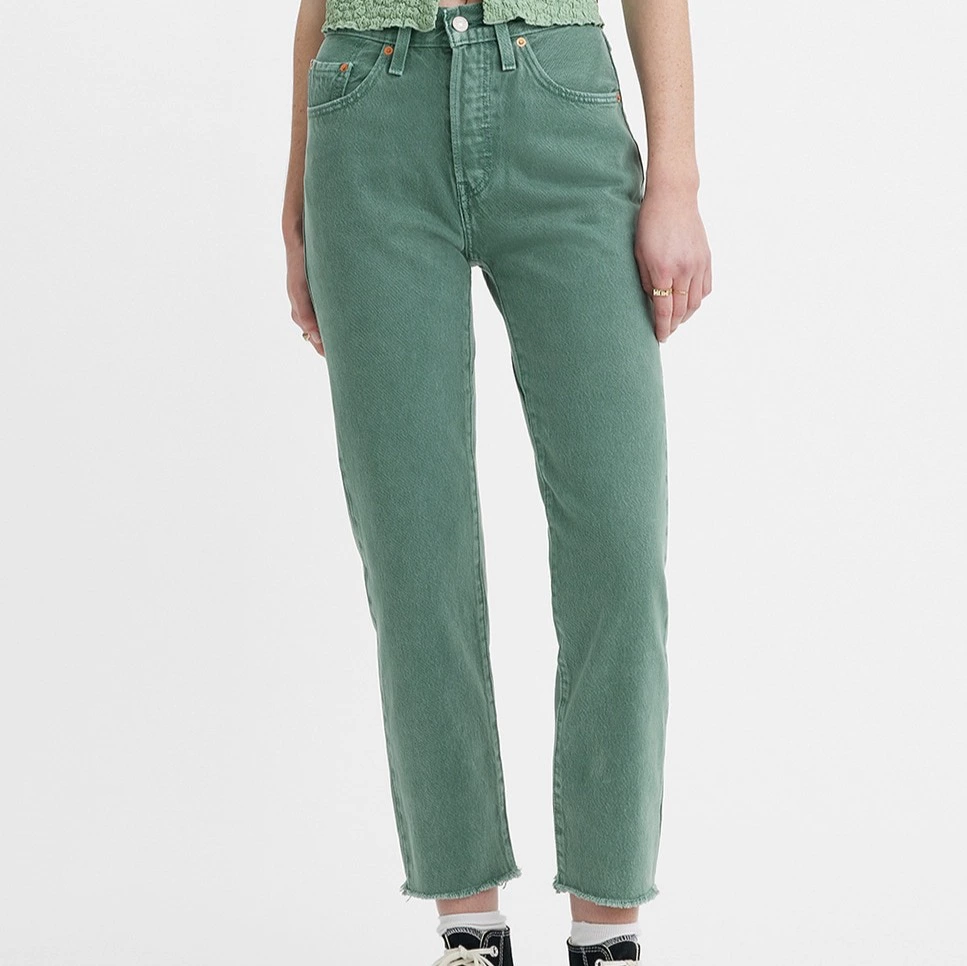 Vaquero de mujer Levi's 501 Crop recto
