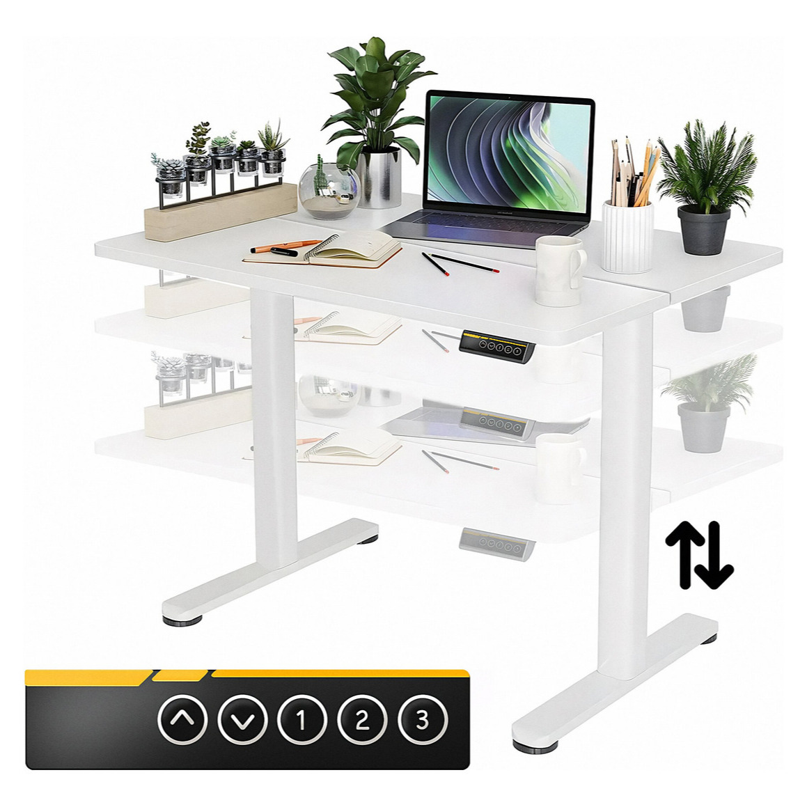 Escritorio Eléctrico Mesa Oficina Altura Ajustable 100 X 60
