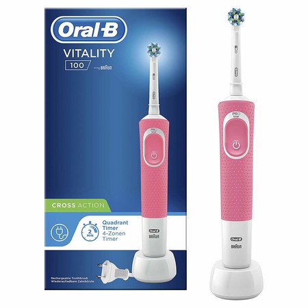 Por 20,98 euros tenemos el cepillo eléctrico Oral-B Vitality 100 Rosa Crossaction en Amazon