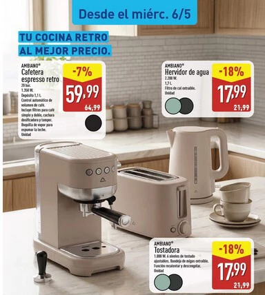 Cafetera Espresso Aldi