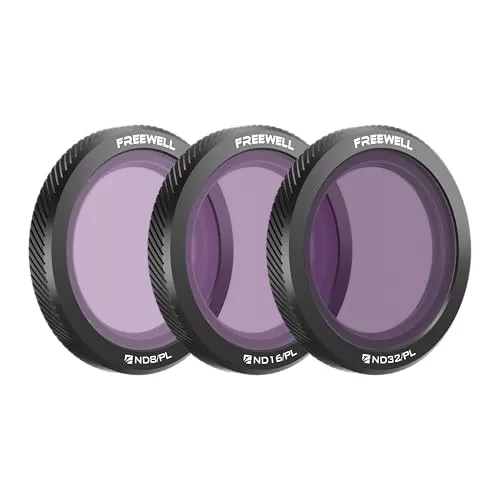 Freewell Filtros magnéticos para dji Neo Bright Day 3 Unidades ND8/PL, ND16/PL, ND32/PL Hybrid para dji Neo - Reducción de deslumbramiento y Control de luz