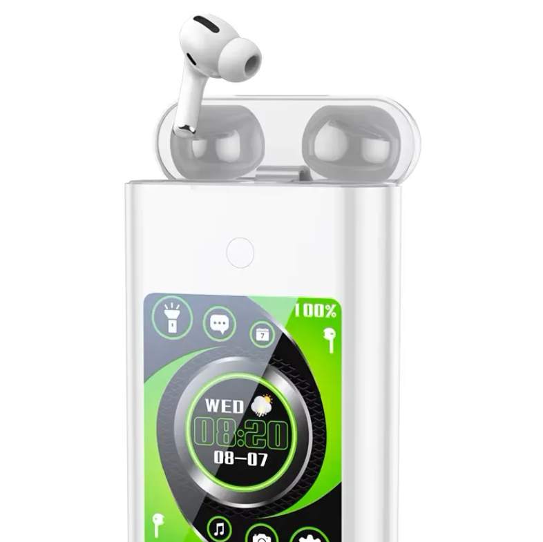 Power bank de 8,000 mAh con audífonos inalámbricos