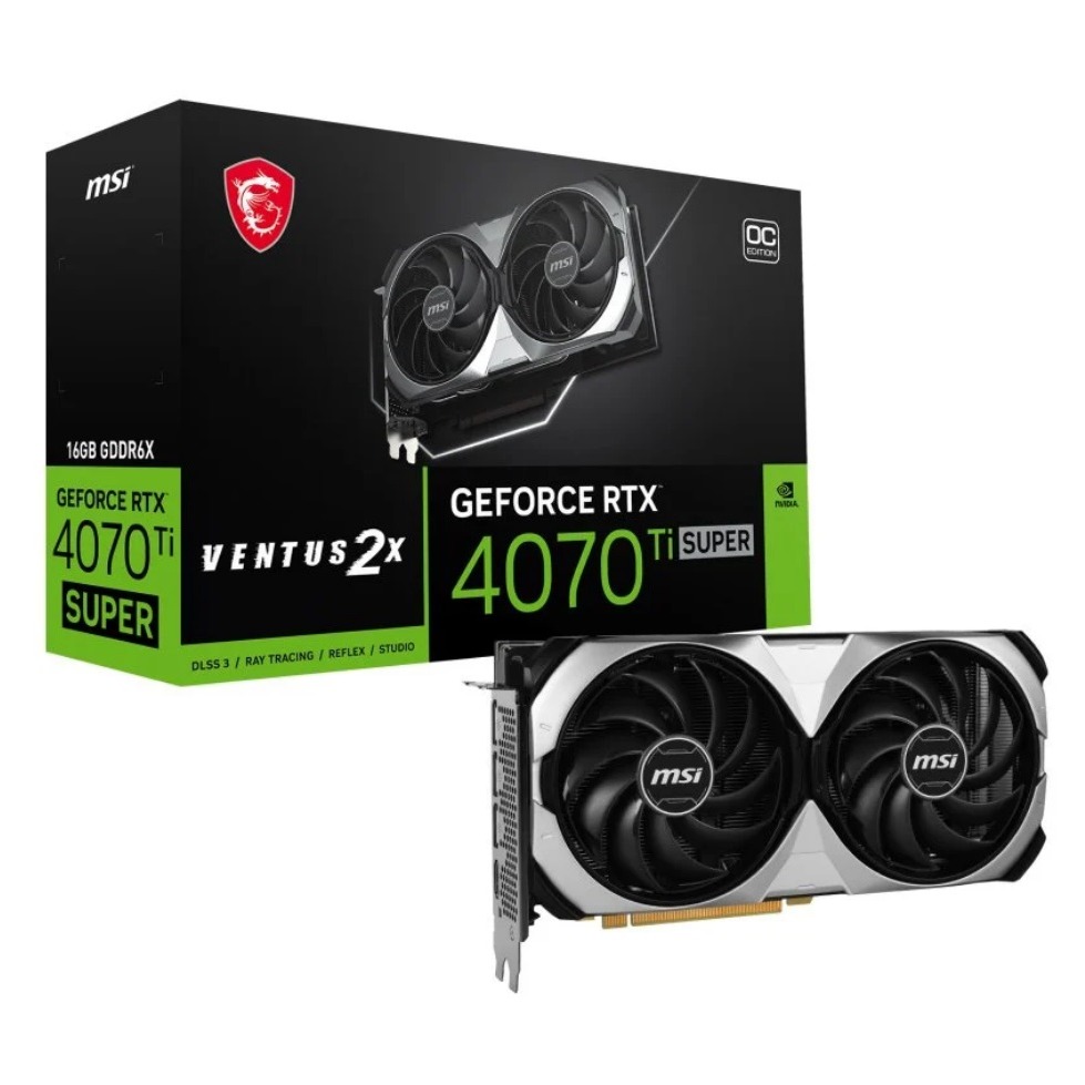 MSI GeForce RTX 4070 Ti SUPER VENTUS 2X OC 16GB GDDR6X DLSS3