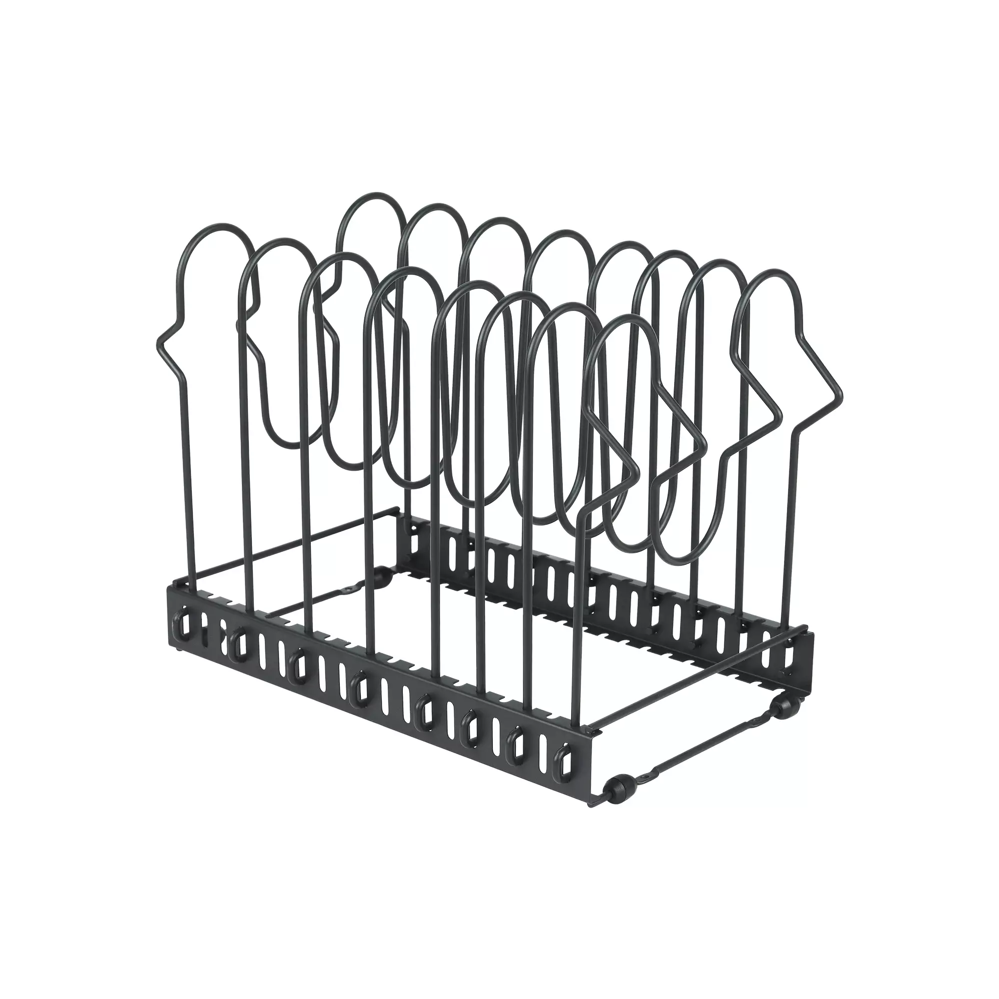 Organizador para sartenes y tapas acero inox negro DELINIA 19x30x24cm
