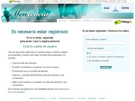 Registrarse en Mensencia, ahora mucho más fácil y rápido