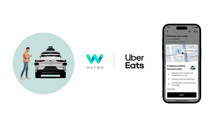 Waymo y Uber Eats