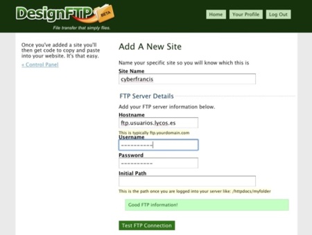 DesignFTP, recibe archivos desde tu web a tu servidor FTP
