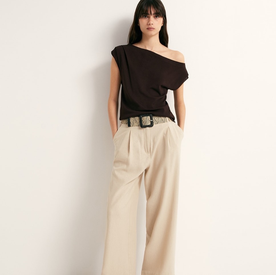 Pantalones de lino anchos Sfera