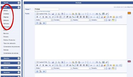 Tienda online Gestión TPV
