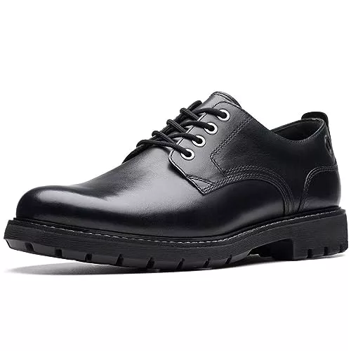 Clarks Batcombe Tie Oxford para Hombre, Piel Negra, 39.5 EU