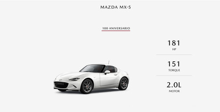 Mazda MX-5 100 aniversario: Precios y equipamiento en México
