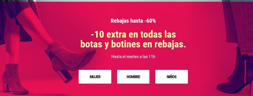 10% de descuento extra en todas las botas y botines de Sarenza para mujer,  hombre y niño
