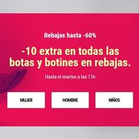 10% de descuento extra en todas las botas y botines de Sarenza para mujer, hombre y niño 