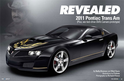 El futuro Pontiac Trans Am según Winding Road