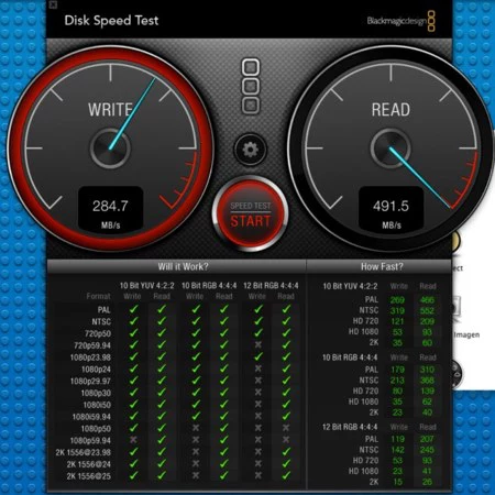 Blackmagic Disk Speed test