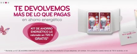 Kit de ahorro energético gratis con productos LG 